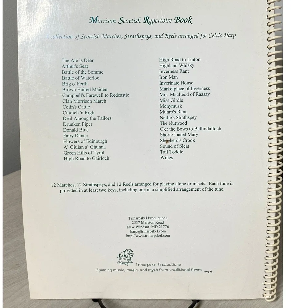 Morrison Scottish Repertoire Book Jo Morrison Celtic Harp Sheet Music Songbook